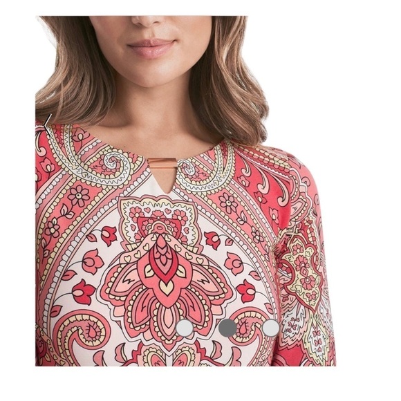 🌺WHBM Paisley Print Shift Dress Size S—CURRENTLY SOLD OUT ONLINE🌺 - Picture 3 of 4